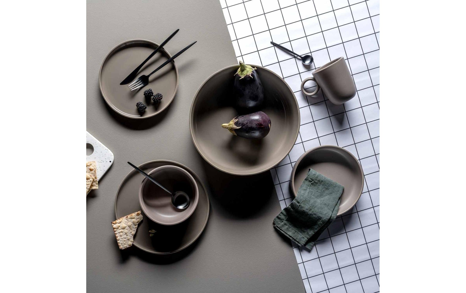 LEONARDO Roma Teller – Keramik, taupe, spülmaschinenfest, 6 Stück