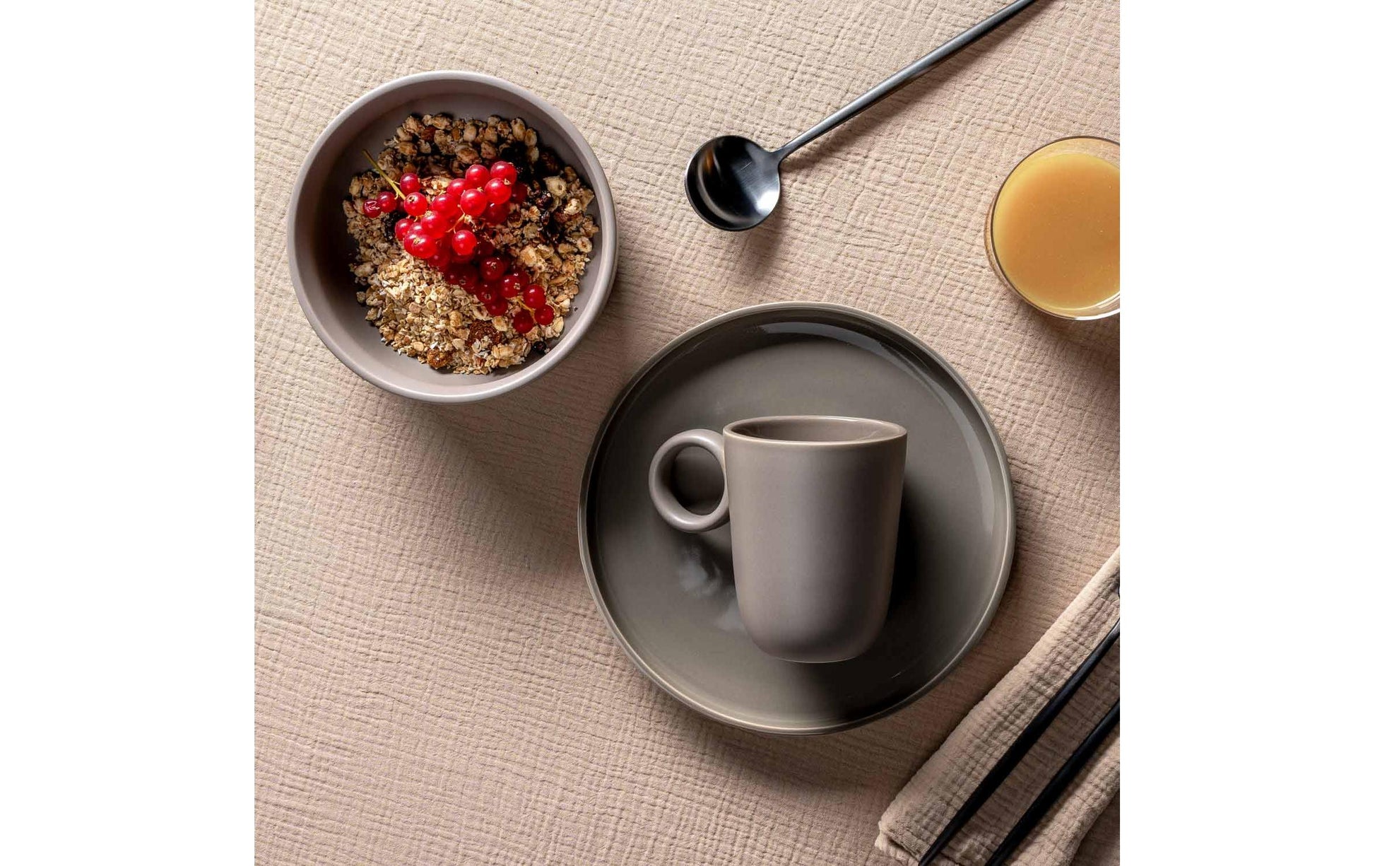 LEONARDO Roma Speise-Service – Keramik, taupe, spülmaschinenbeständig, 6-teilig