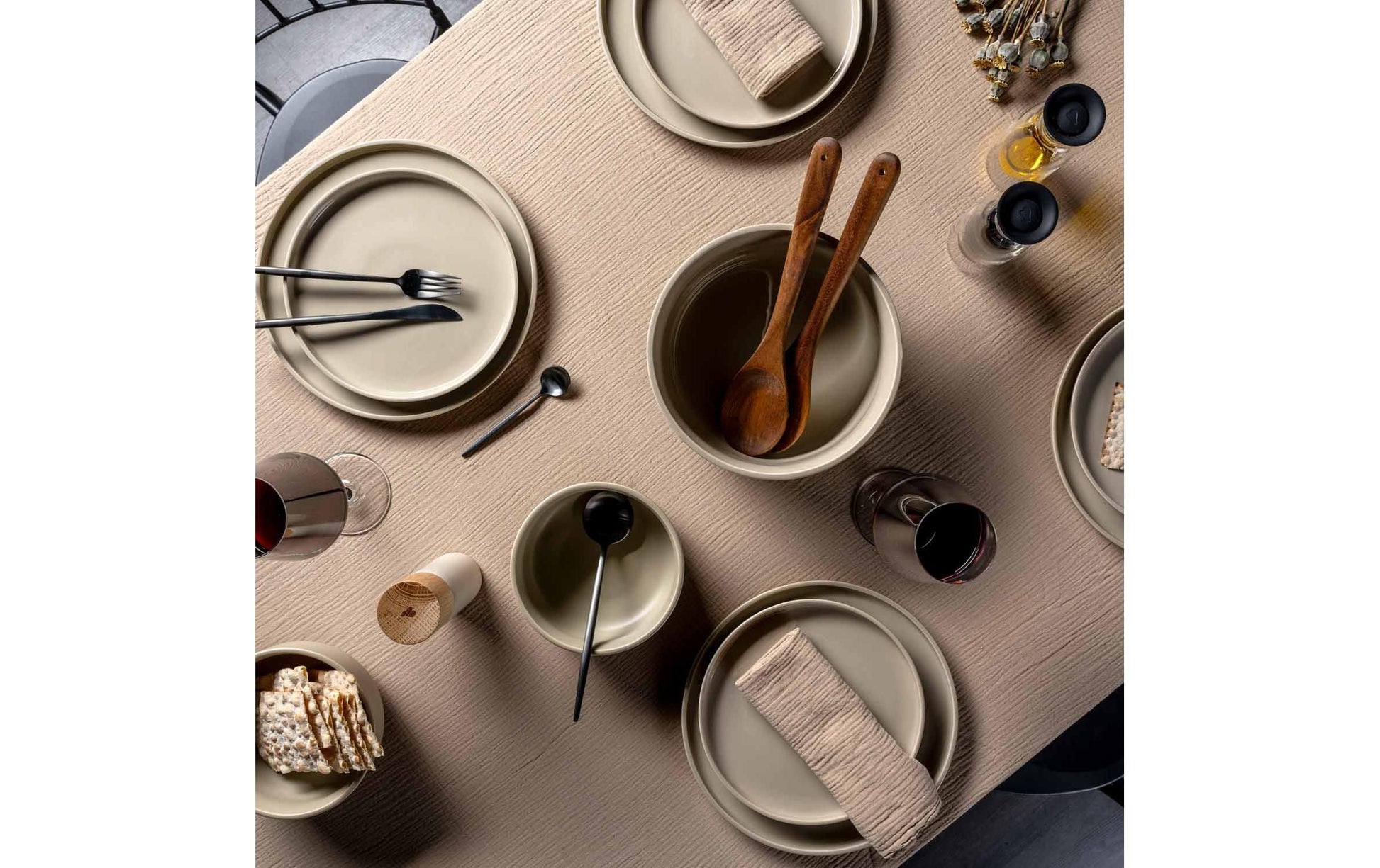 Leonardo Roma tf20 Teller – Ø 19,7 cm, Keramik, beige, 6 Stück