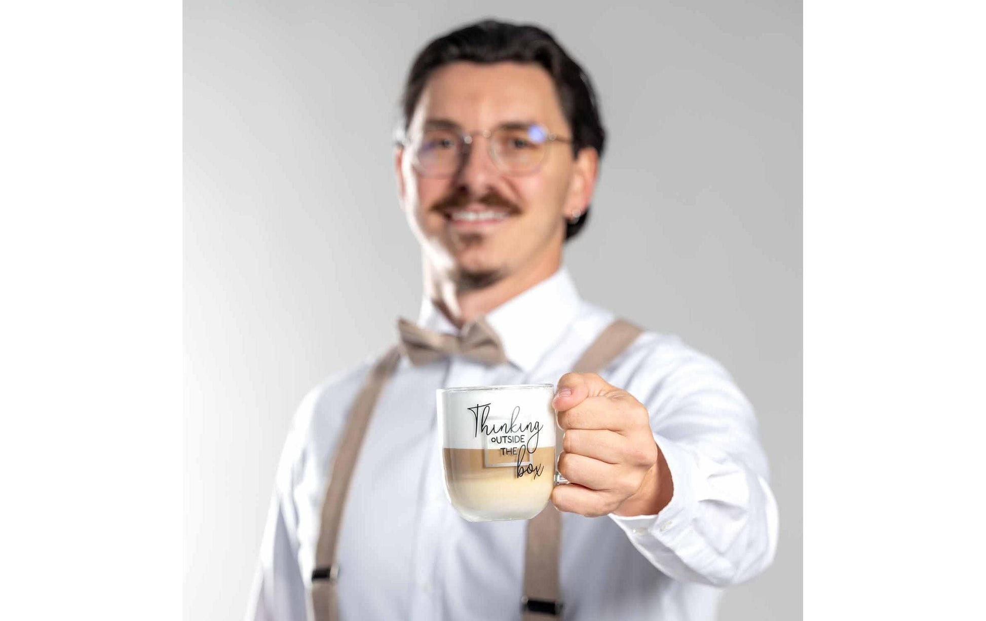 LEONARDO Universaltasse – 400 ml, Ø 8,7 cm, Glas, Transparent, spülmaschinenfest, mikrowellengeeignet