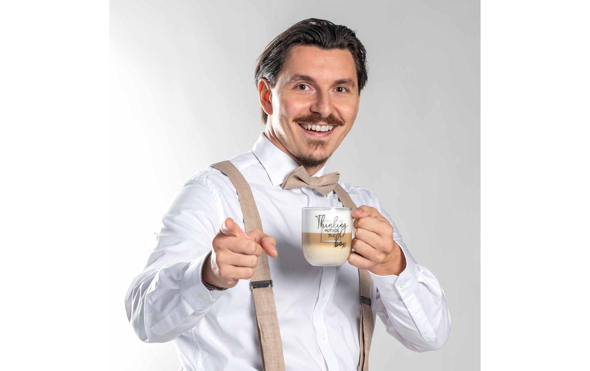 LEONARDO Universaltasse – 400 ml, Ø 8,7 cm, Glas, Transparent, spülmaschinenfest, mikrowellengeeignet