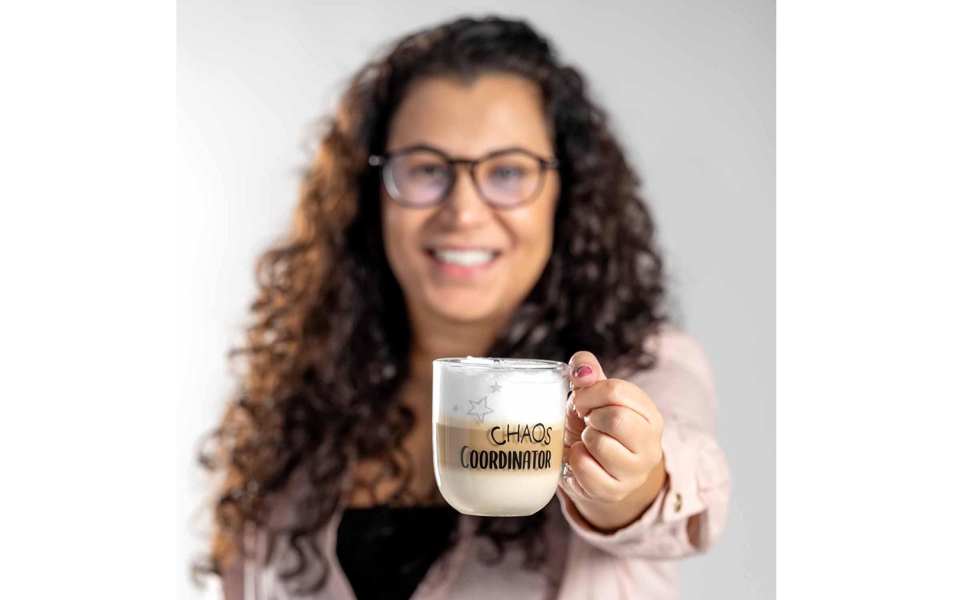 LEONARDO Ufficio Chaos Tasse – 400 ml, Ø 9,0 cm, H 15,0 cm, Kalk-Natron-Glas, spülmaschinenfest