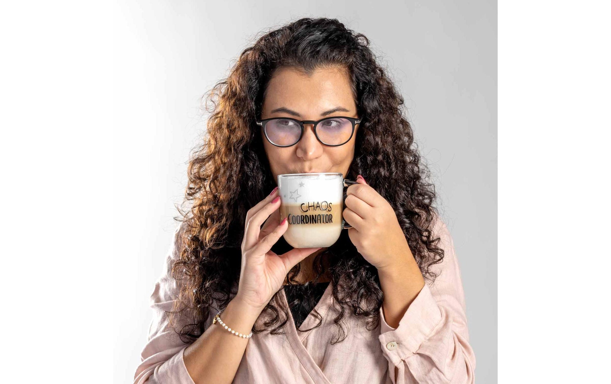 LEONARDO Ufficio Chaos Tasse – 400 ml, Ø 9,0 cm, H 15,0 cm, Kalk-Natron-Glas, spülmaschinenfest