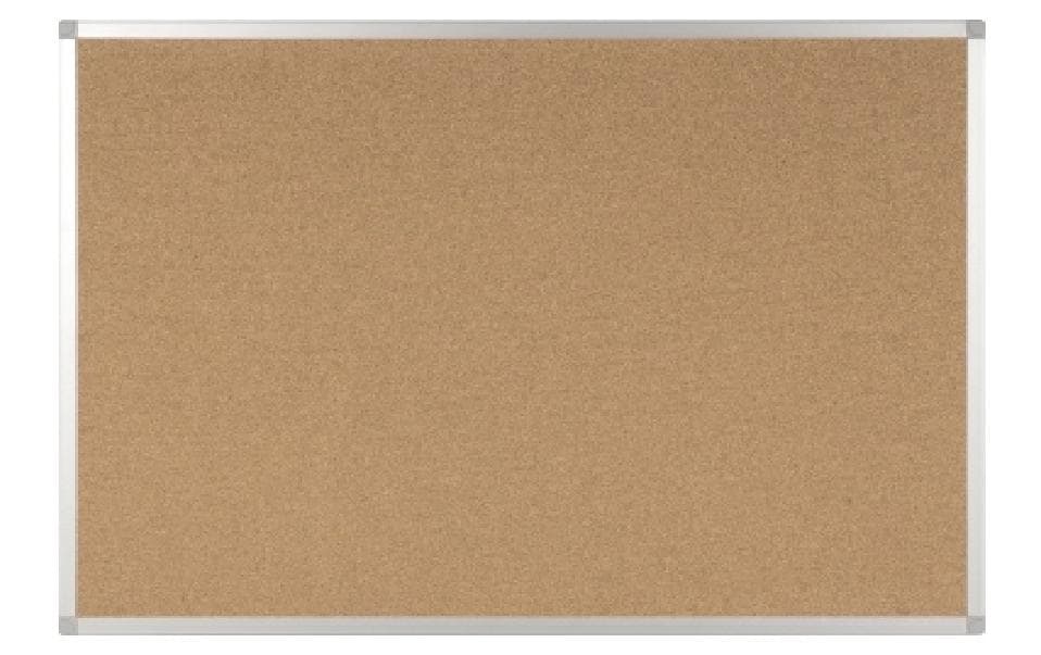 Bi-Office Pinnwand – Kork, Alurahmen – 120 × 90 cm, grau