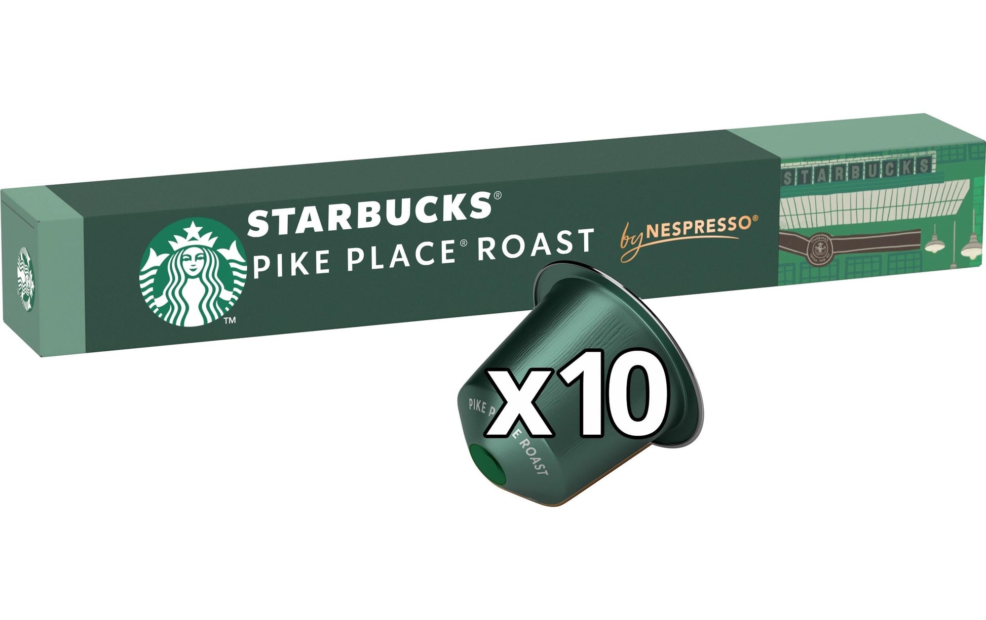 Starbucks Pike Place Roast – Kapseln für Nespresso – Lungo, mittel, 10 Kapseln