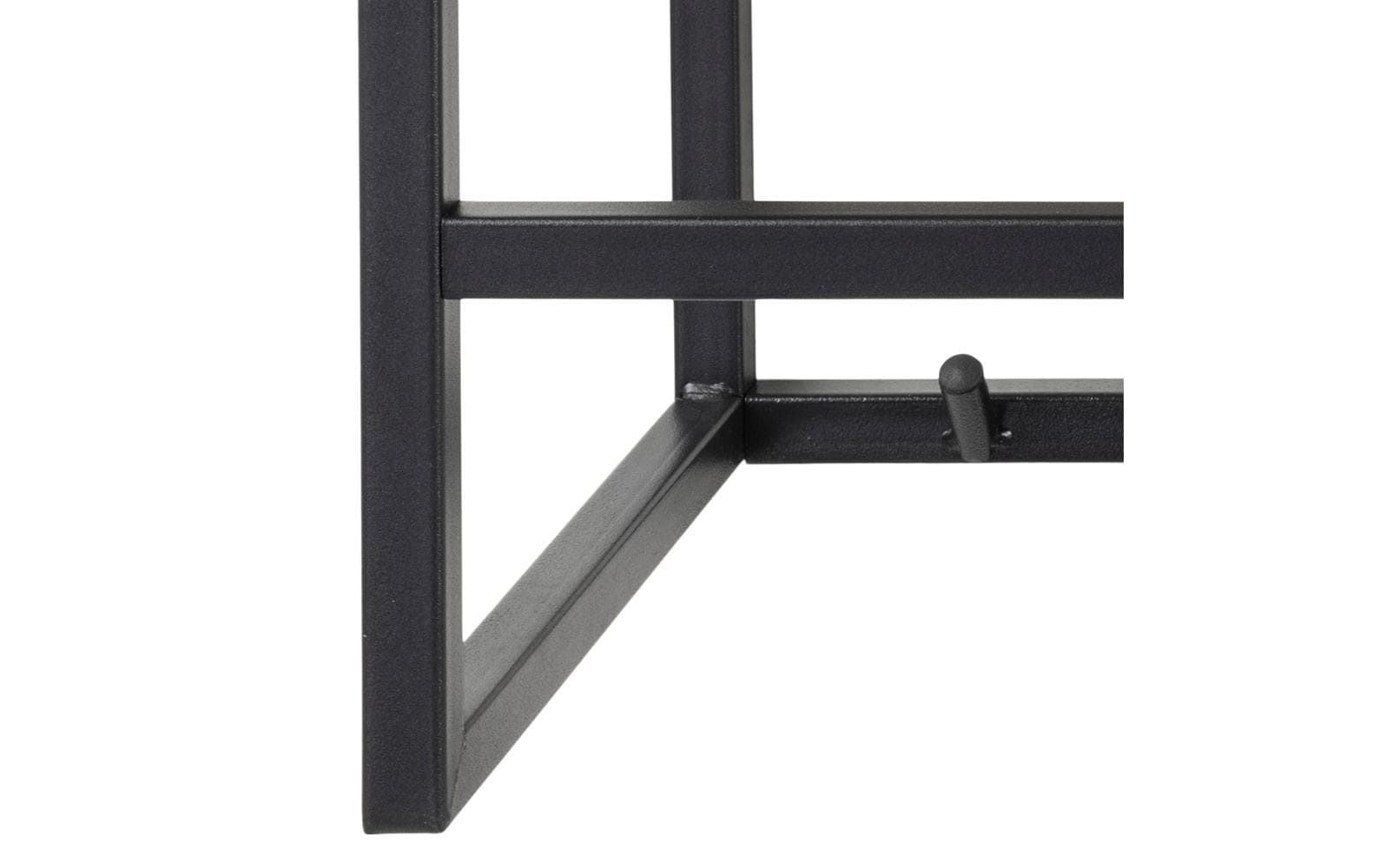 Actona Wandgarderobe – 7 Haken, Stahl/Holz, Schwarz/Natur, 77 × 28 × 22 cm