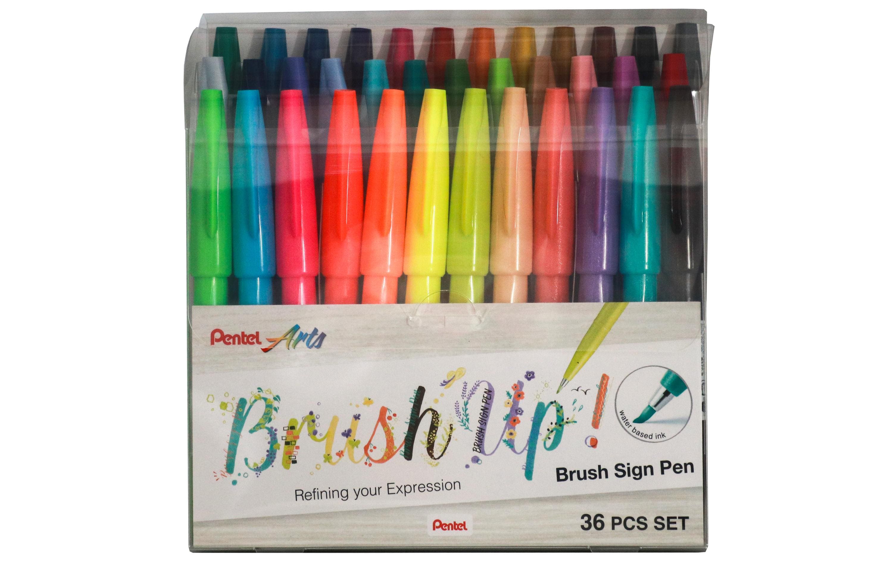 Pentel Filzstifte Brush Sign Pen, 36 Farben