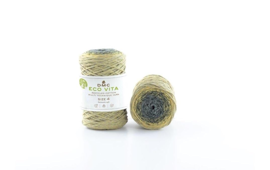 DMC Nova Vita 4 Garn Grün – 250 g, 200 m, Nadel 4 mm, 80% Baumwolle/20% Polyester, 1 Stk.