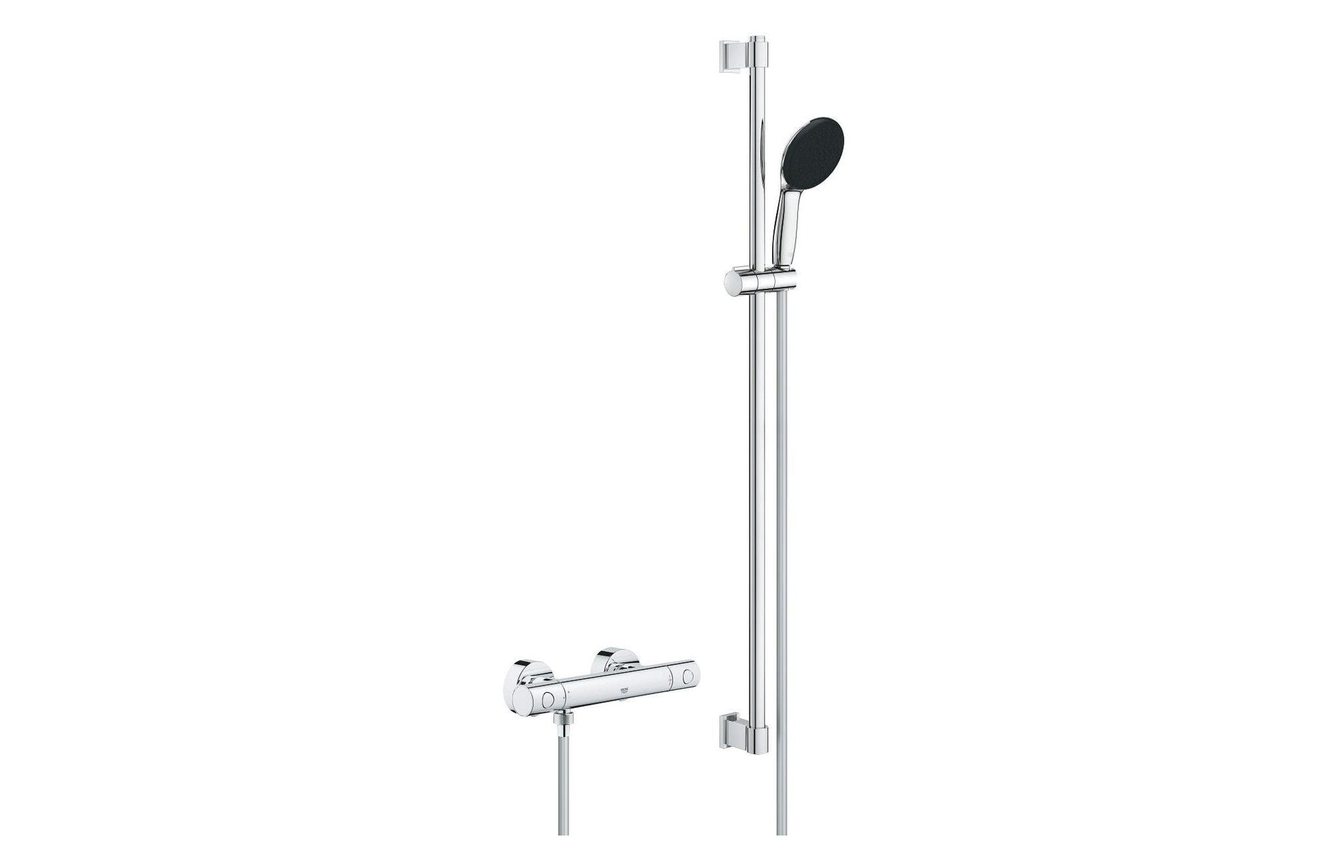 GROHE Thermostat-Badebatterie (Unterputz) – Messing, Wandmontiert, Chrom