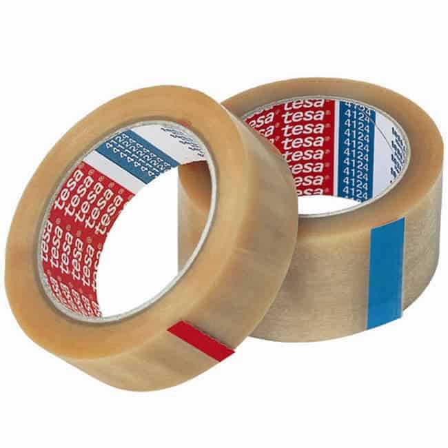 Brieger Verpackungsklebeband, PVC, transparent, 65 µm, Naturkautschuk – 38 mm × 66 m