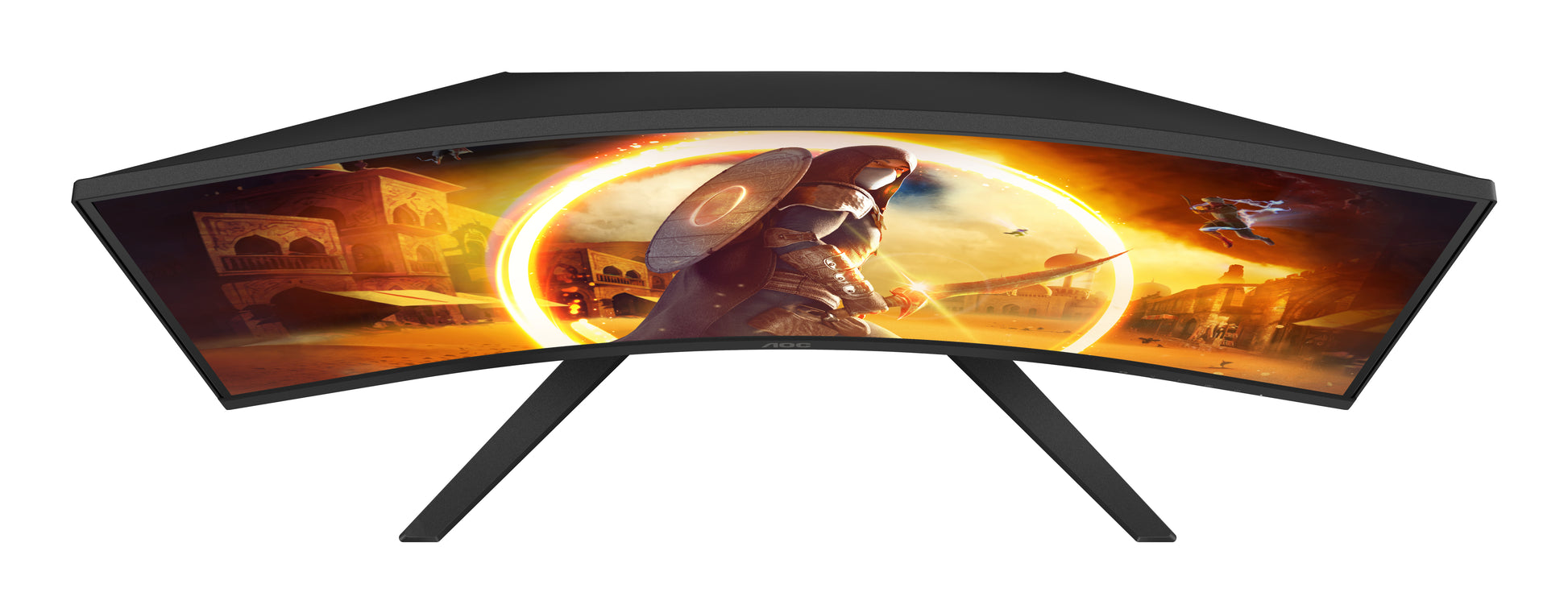 AOC CQ32G4VE – Monitor, 32", VA, 180 Hz, 300 cd/m², Gebogen, Adaptive Sync, VESA 100 × 100, Schwarz
