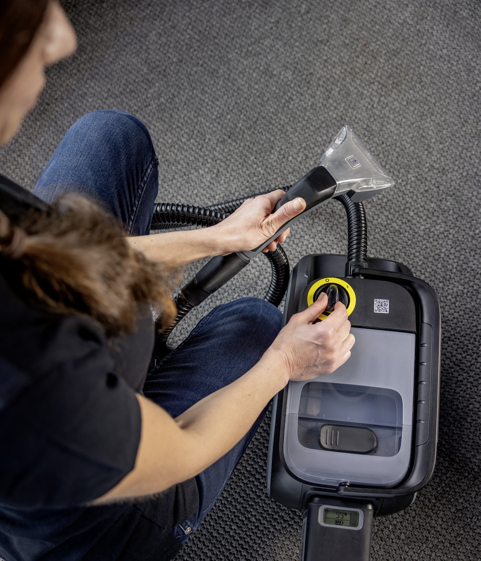 Kärcher Absauganlage Puzzi – 2,9 l, Akkubetrieb, Schlauch 1,9 m, 36 V