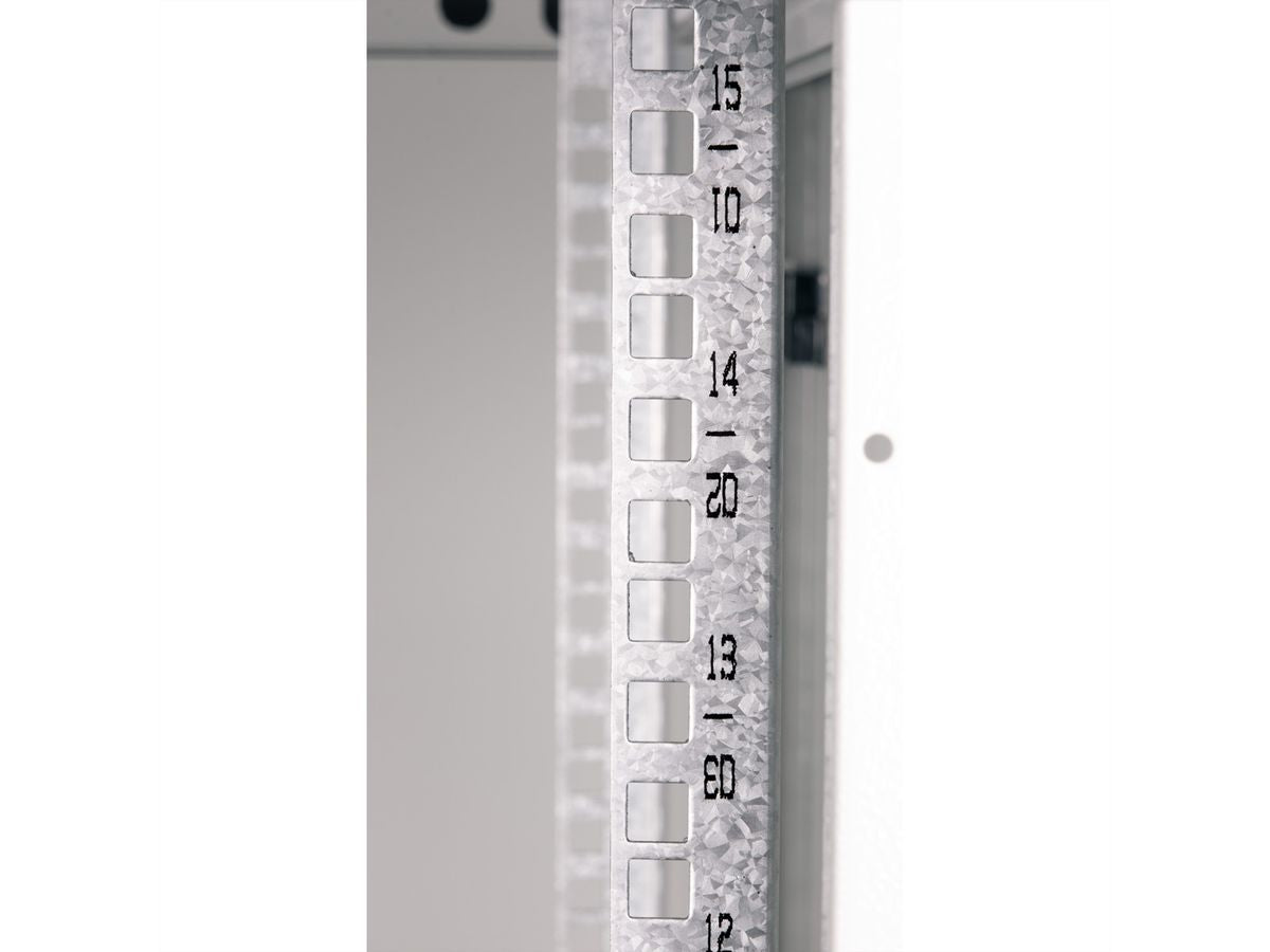 ROLINE Basic Plus – 19" Wandverteiler 15U, IP20, abschliessbar, 600 × 600 × 779 mm, lichtgrau, Stahl