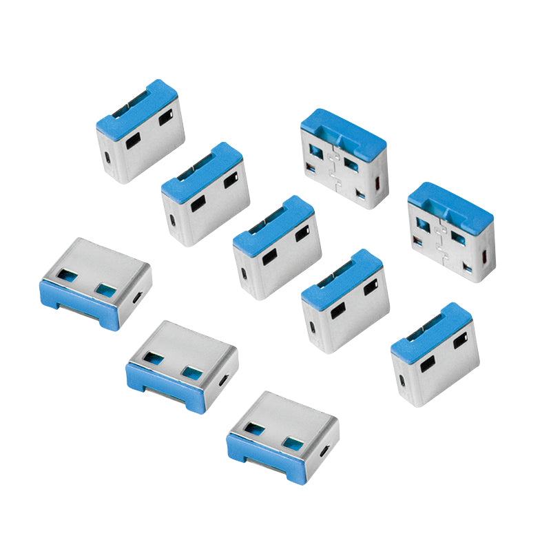 LogiLink USB-Sicherheitsschloss – Blau – für Laptop – 10er-Set