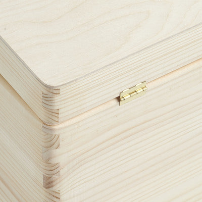 Zeller Present Aufbewahrungsbox (mit Deckel) – Holz (Kiefer) – Beige – mit Griff – 600 × 240 × 400 mm