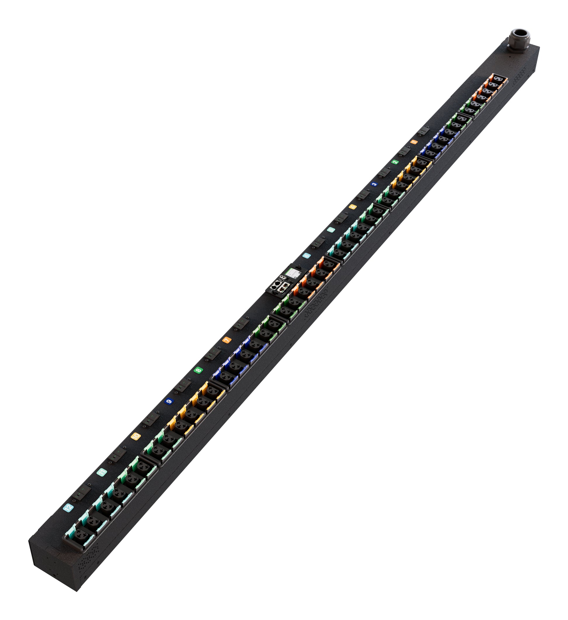 Vertiv Rack-PDU – Geschaltet, Outlet-Messung, 3-phasig, 0U, 63 A 240–415 V, 48×C13/C19, Schuko (Typ E/F), 3,05 m