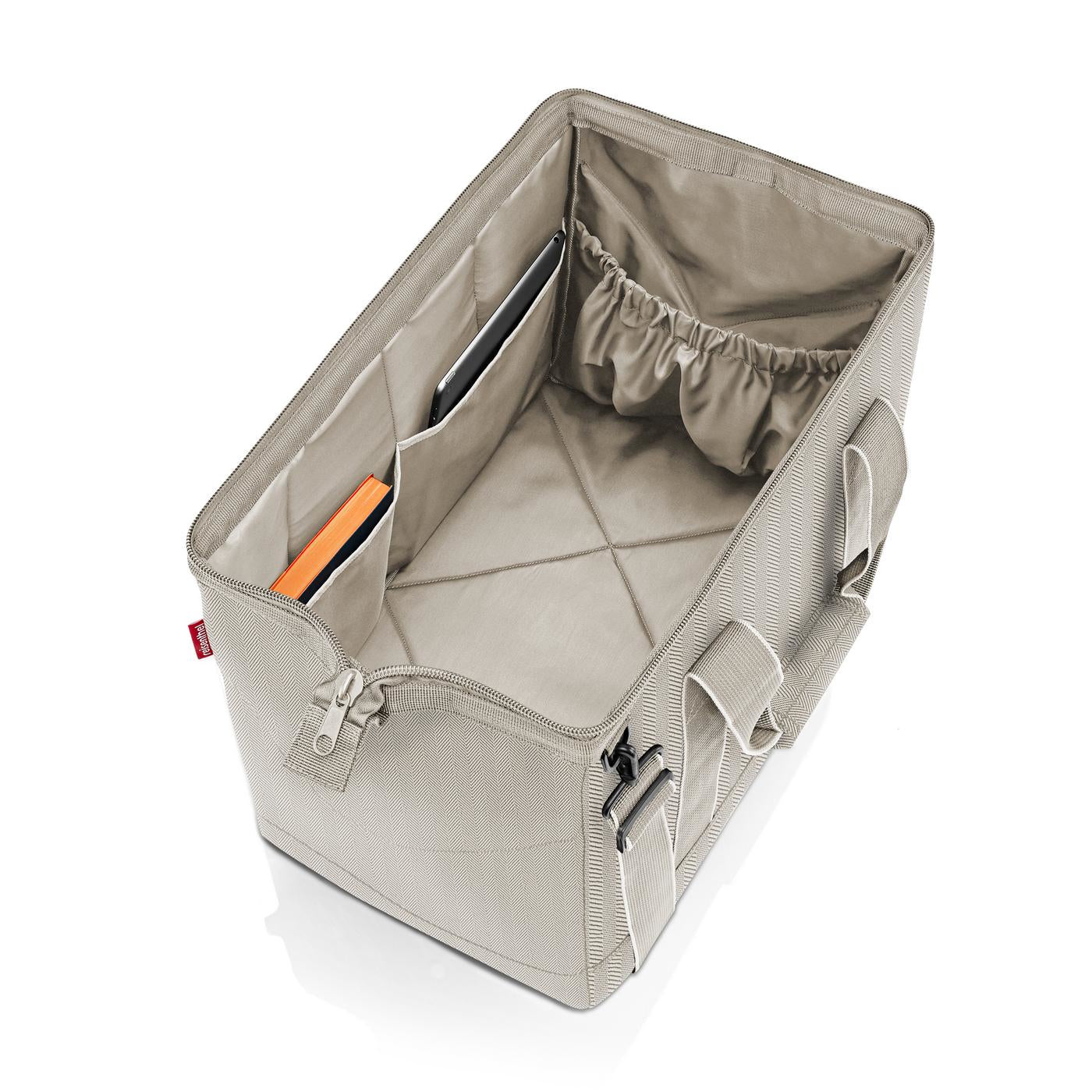 Reisenthel Umhängetasche Allrounder L – 30 l, Polyester, Herringbone Sand, 52 × 29 × 39.5 cm