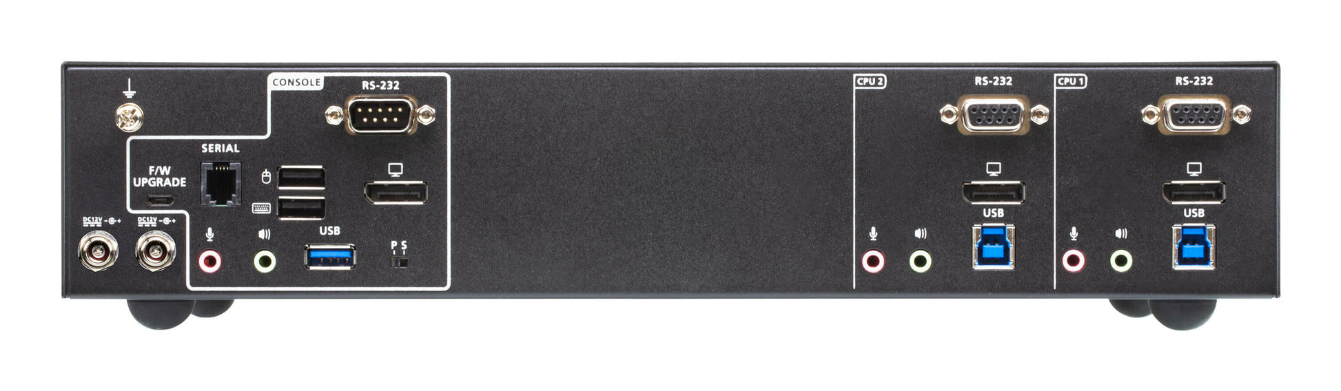 ATEN CS1922ATC – KVM-Switch – 2-Port, 2×DP, USB 3.1 Gen1 (2×Typ-A), 4K 60 Hz, DC-Redundanz