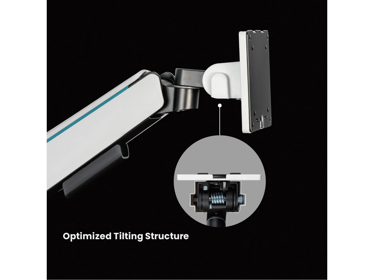 ROLINE Monitorarm Tischhalterung – Klemme/Durchführung – 1 Monitor – 17–49" – VESA 75×75/100×100 mm