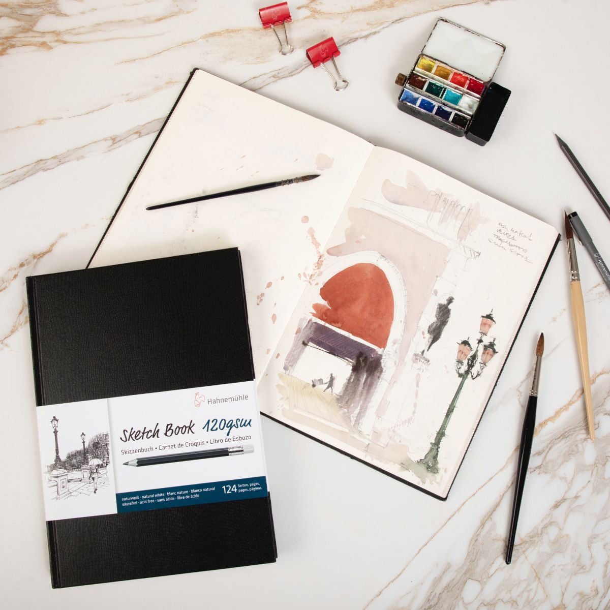 Hahnemühle Skizzenbuch – A3 – 120 g/m² – Hardcover – 64 Blatt – Schwarz