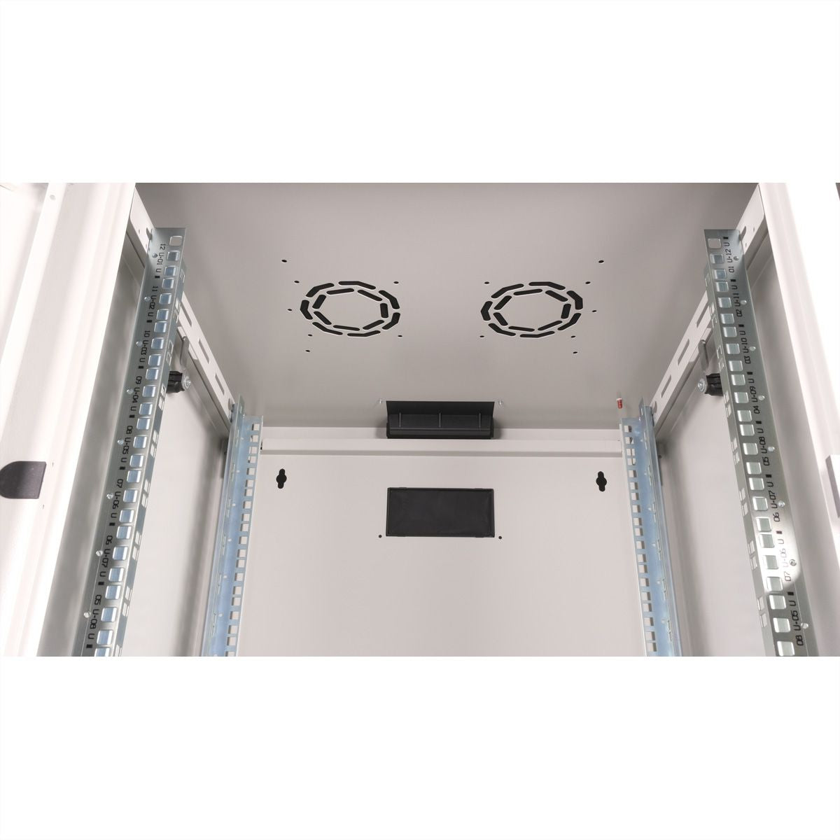 ROLINE Pro – 19" Wandverteiler 12U, IP20, abschliessbar, 600 × 600 × 640 mm, lichtgrau, Stahl