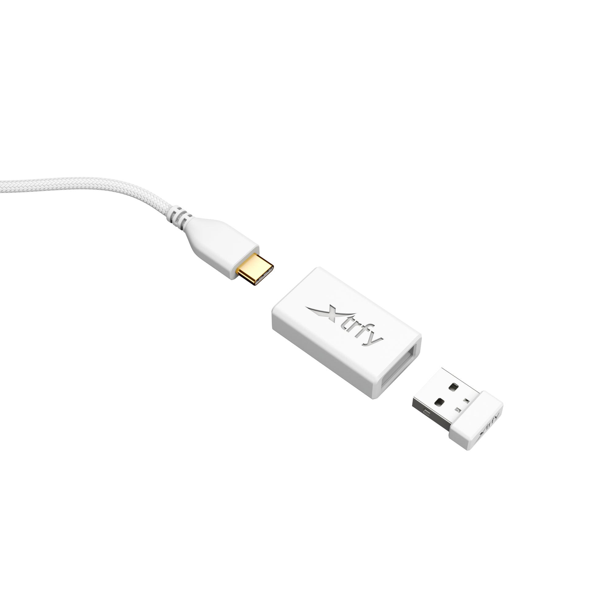 CHERRY XTRFY M42 – Gaming-Maus – Kabellos (2,4 GHz), 19000 DPI, RGB-Beleuchtung, beidhändig, Weiss