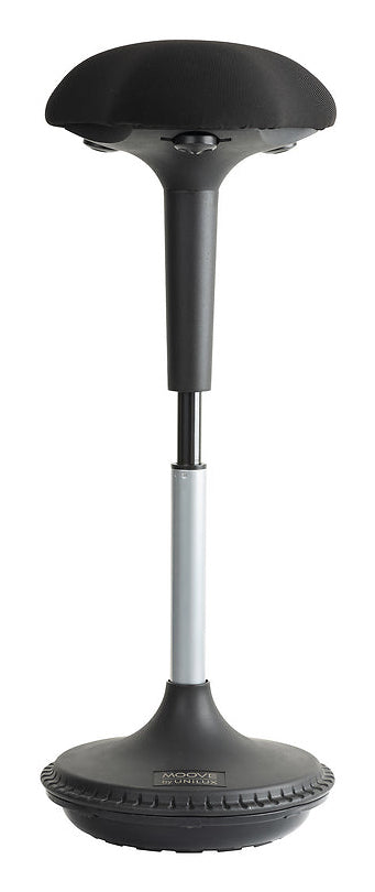 Unilux MOOVE Stehhocker – Stoff – Schwarz, schwenkbar, 63–89 cm, bis 150 kg