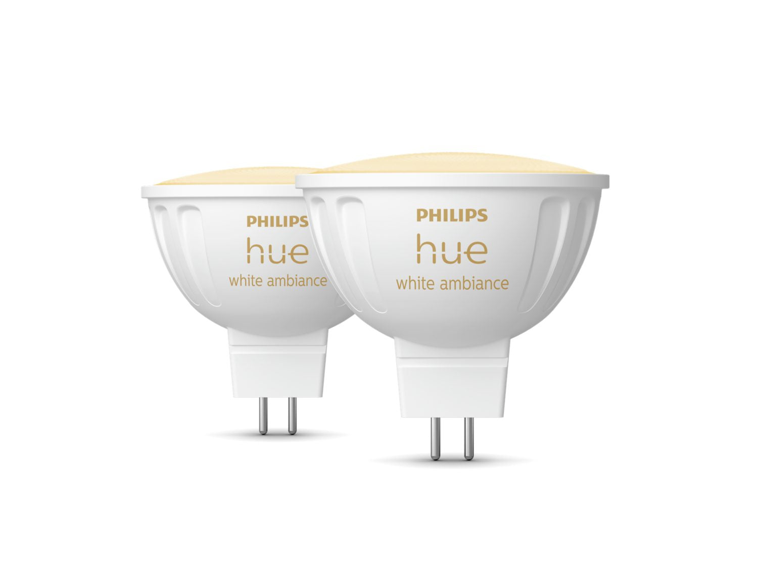 Philips Hue Smart-Leuchtmittel GU5.3 MR16 – 2000–6500 K, 400 lm, 5,1 W, Zigbee – für Philips Hue – 2 Stk.