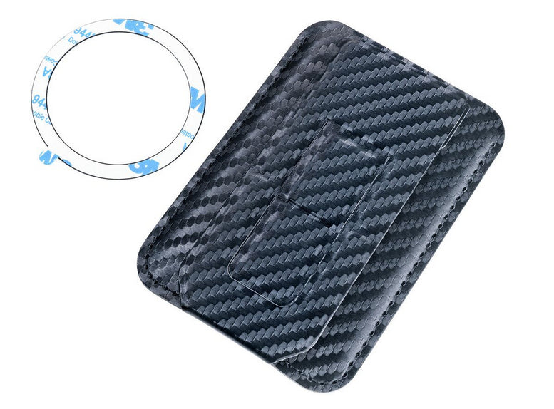 TROIKA Kartenetui Hildecard Carbon Code24 – 95×5×65 mm, 2 Karten, 34 g – schwarz – Kunstleder