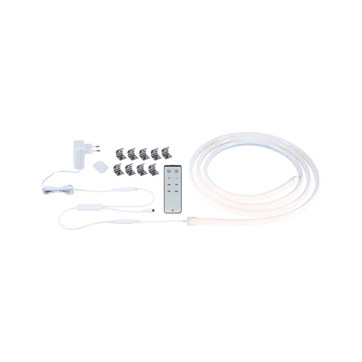 Paulmann LED-Strip SimpLED – Set, 3 m, 1980 lm, 11,5 W, 3000 K, dimmbar, weiss, Fernbedienung, Netzteil inkl.