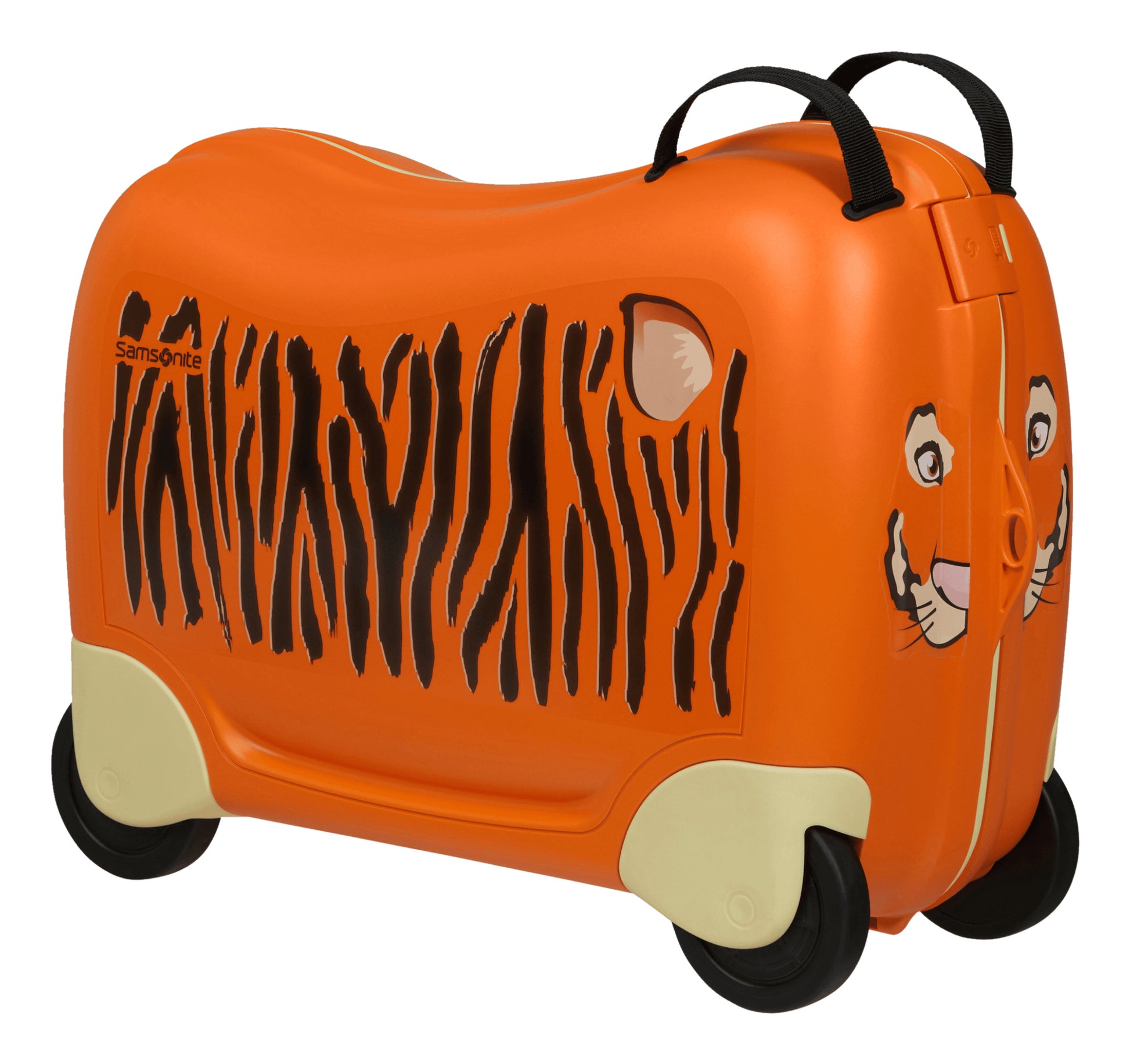 Samsonite Ride-on-Kindertrolley Handgepäck – 30 l, Hartschale PP, 4 Rollen, Tiger T., 52 × 38 × 21 cm