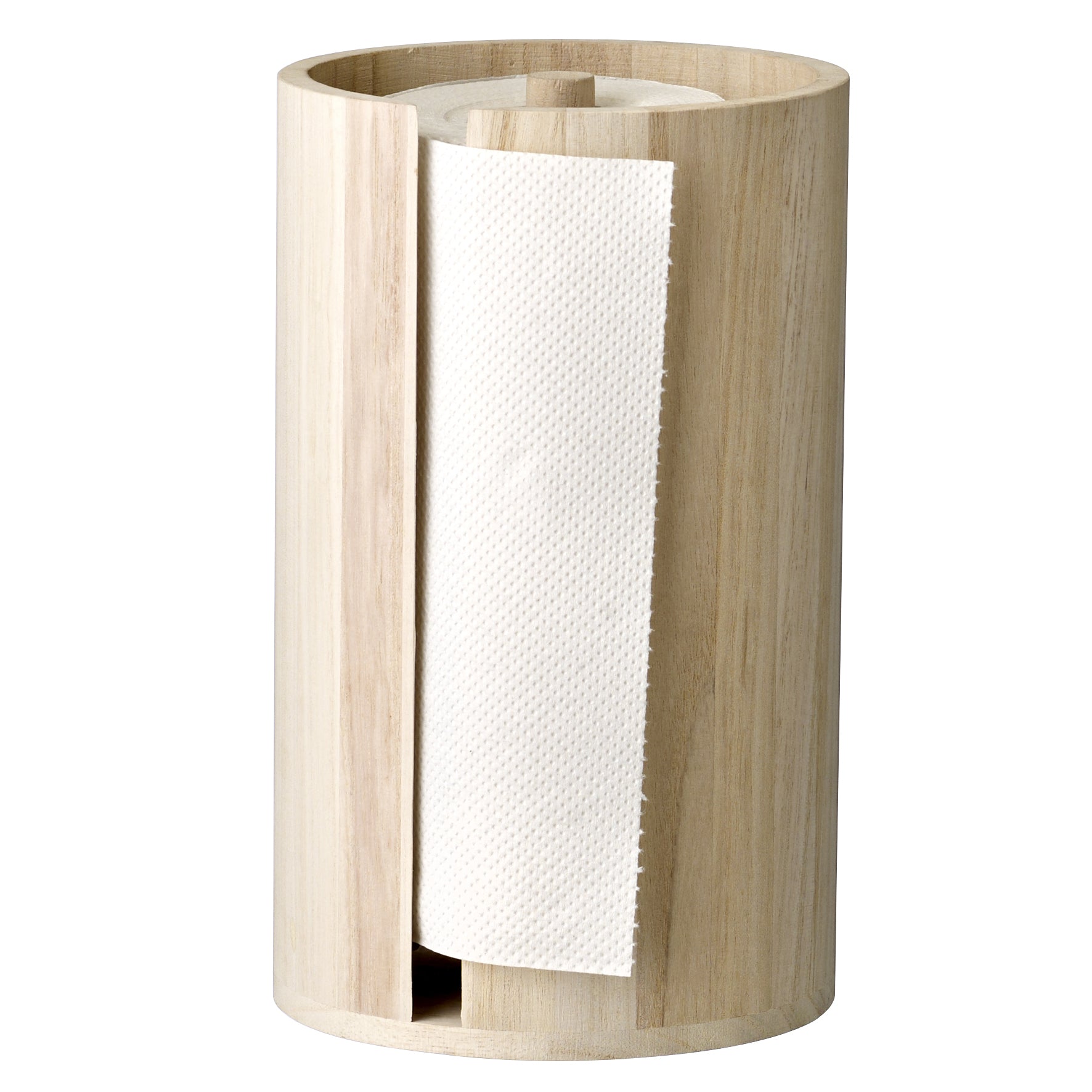 Bloomingville Küchenrollenhalter Paulownia (Holz), Ø 14,5 × 25,5 cm, natur