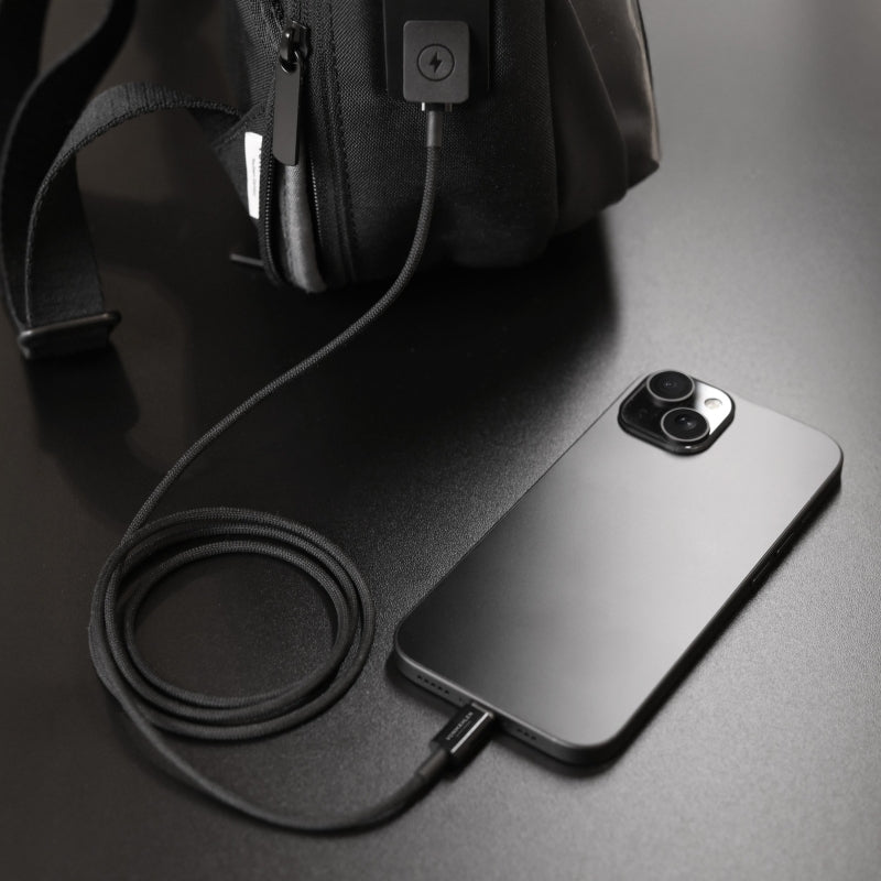 Vonmählen USB-C auf USB-C Kabel – USB 2.0 (480 Mbit/s) – 2 m – PD 60 W – abgewinkelt, Nylon – Schwarz