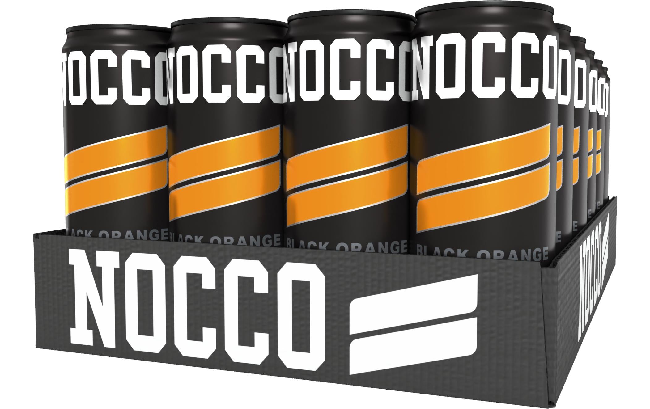 NOCCO Energiegetränk BCAA Black Orange zuckerfrei mit Koffein – 24 × 3,3 dl