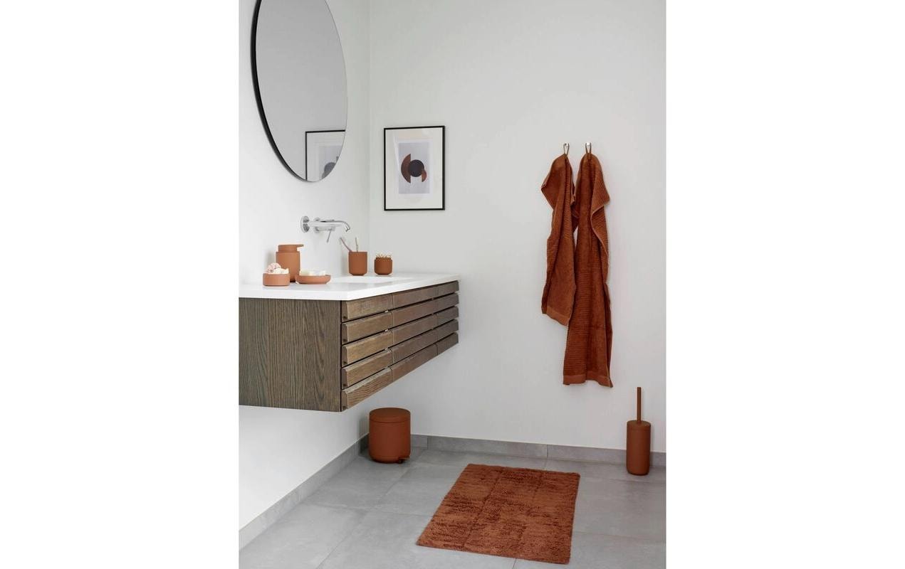 Zone Denmark UME – WC-Bürstenset – Keramik, Terrakotta, mit Deckel, H 38,7 cm, Ø 10 cm