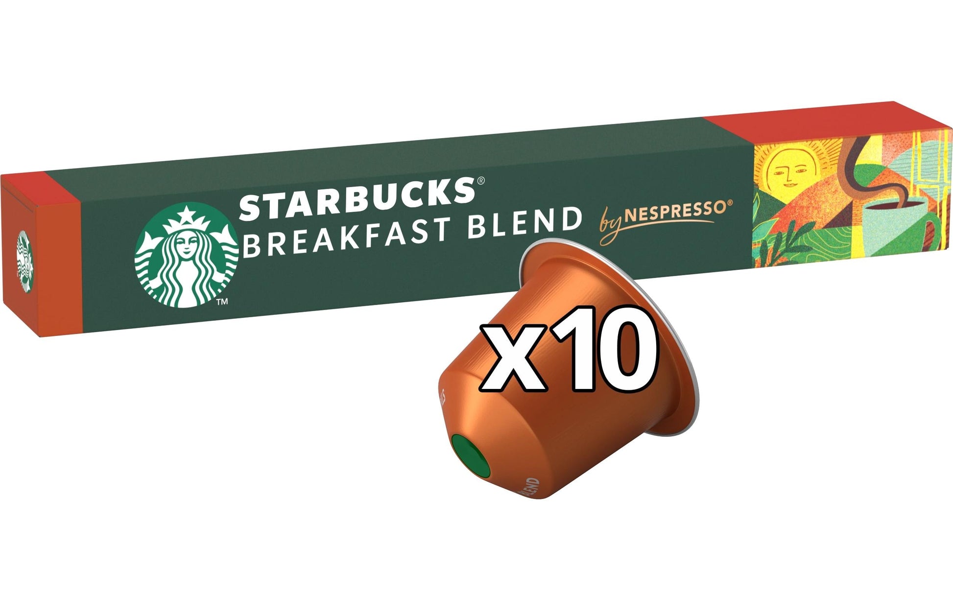 Starbucks Breakfast Blend – Kapseln für Nespresso – Espresso, 100% Arabica, 10 Kapseln