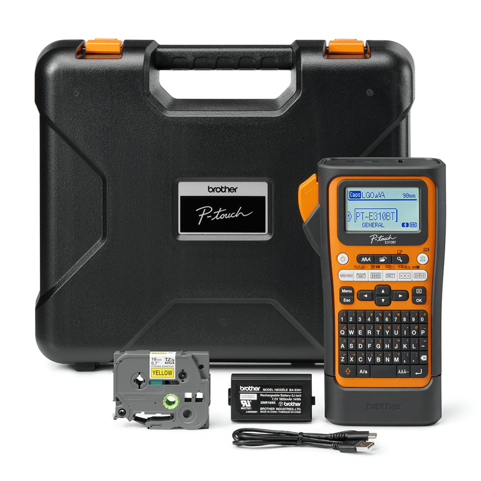 Brother PT-E310BTVP – Beschriftungsgerät, TZe/HSe bis 15,8 mm, 180×180 dpi, 20 mm/s, USB/Bluetooth