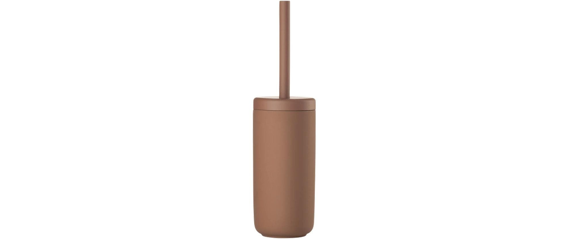 Zone Denmark UME – WC-Bürstenset – Keramik, Terrakotta, mit Deckel, H 38,7 cm, Ø 10 cm