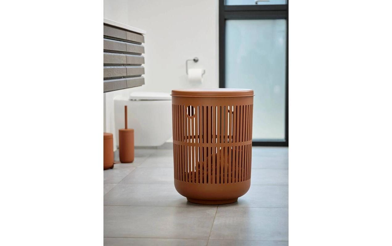 Zone Denmark Papierkorb – 4 l – Kunststoff, terracotta – Ø 195 × H 220 mm