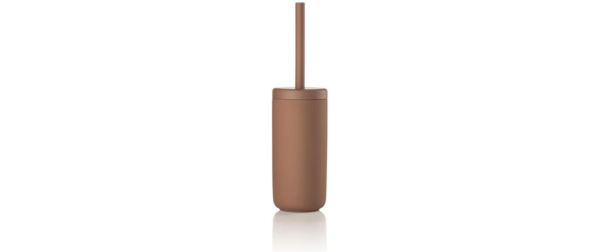 Zone Denmark UME – WC-Bürstenset – Keramik, Terrakotta, mit Deckel, H 38,7 cm, Ø 10 cm