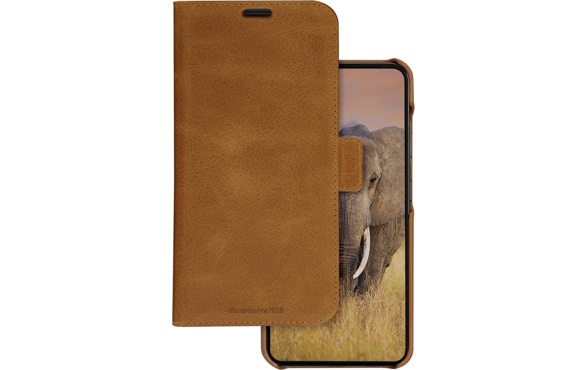 dbramante1928 Lynge Folio – für Samsung Galaxy A55 5G, 3 Kartenfächer, Leder, Tan