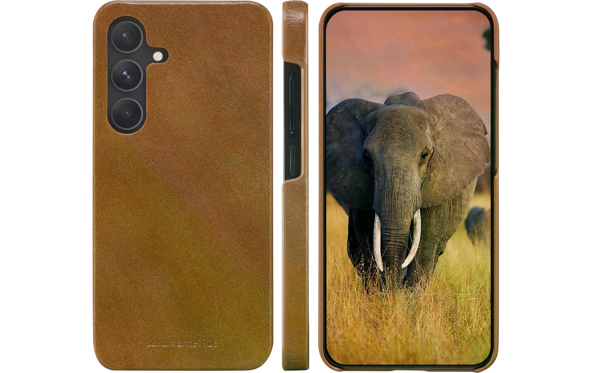 dbramante1928 Lynge Folio – für Samsung Galaxy A55 5G, 3 Kartenfächer, Leder, Tan