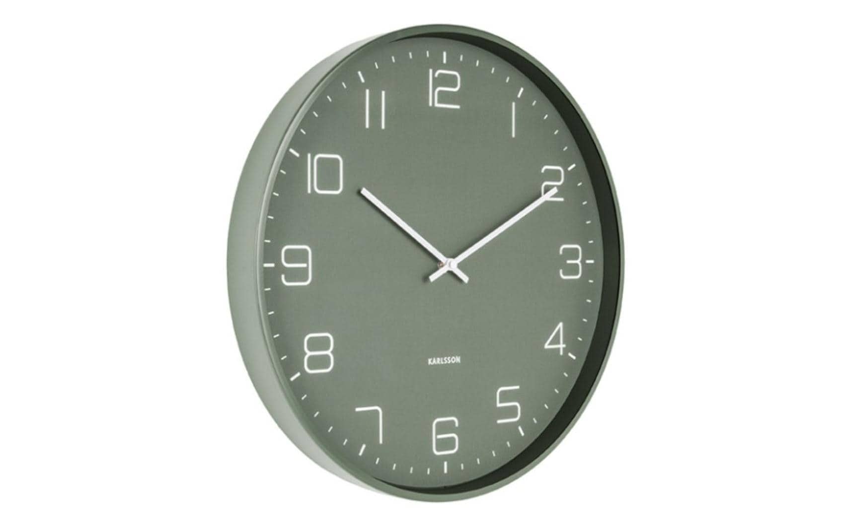 Karlsson Wanduhr Lofty – Ø 40 cm, grün, Metall