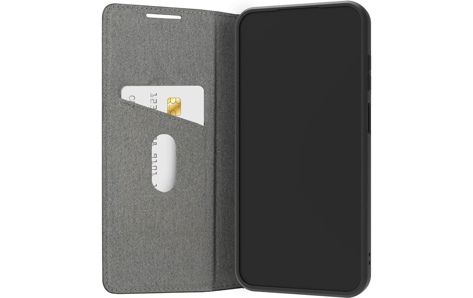 dbramante1928 Oslo Folio – für Samsung Galaxy A25 5G, mit Ständer, mit Kartenfach, PU, Schwarz, Displayschutz