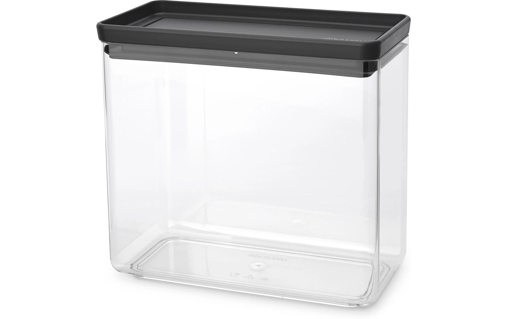 Brabantia Vorratsdose 3,5 L, 22,1 × 11,1 × 20,1 cm, Kunststoff, Dunkelgrau