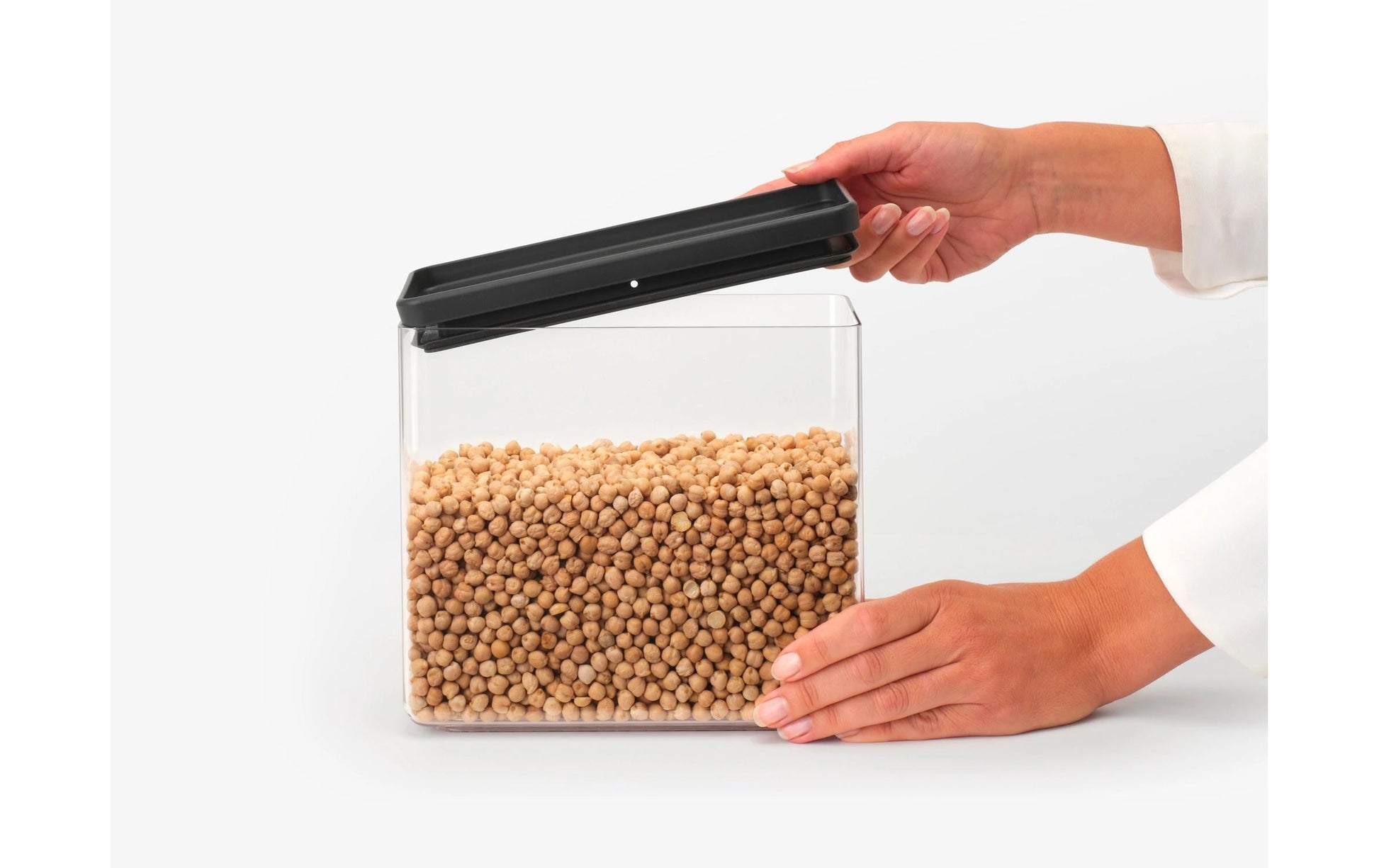 Brabantia Vorratsdose 3,5 L, 22,1 × 11,1 × 20,1 cm, Kunststoff, Dunkelgrau