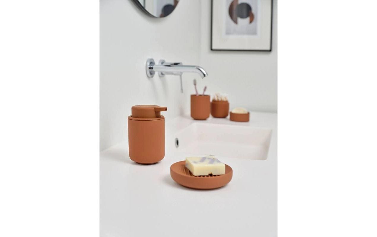 Zone Denmark Seifenschale Ume – Steingut, Ø12×3 cm, Terrakotta