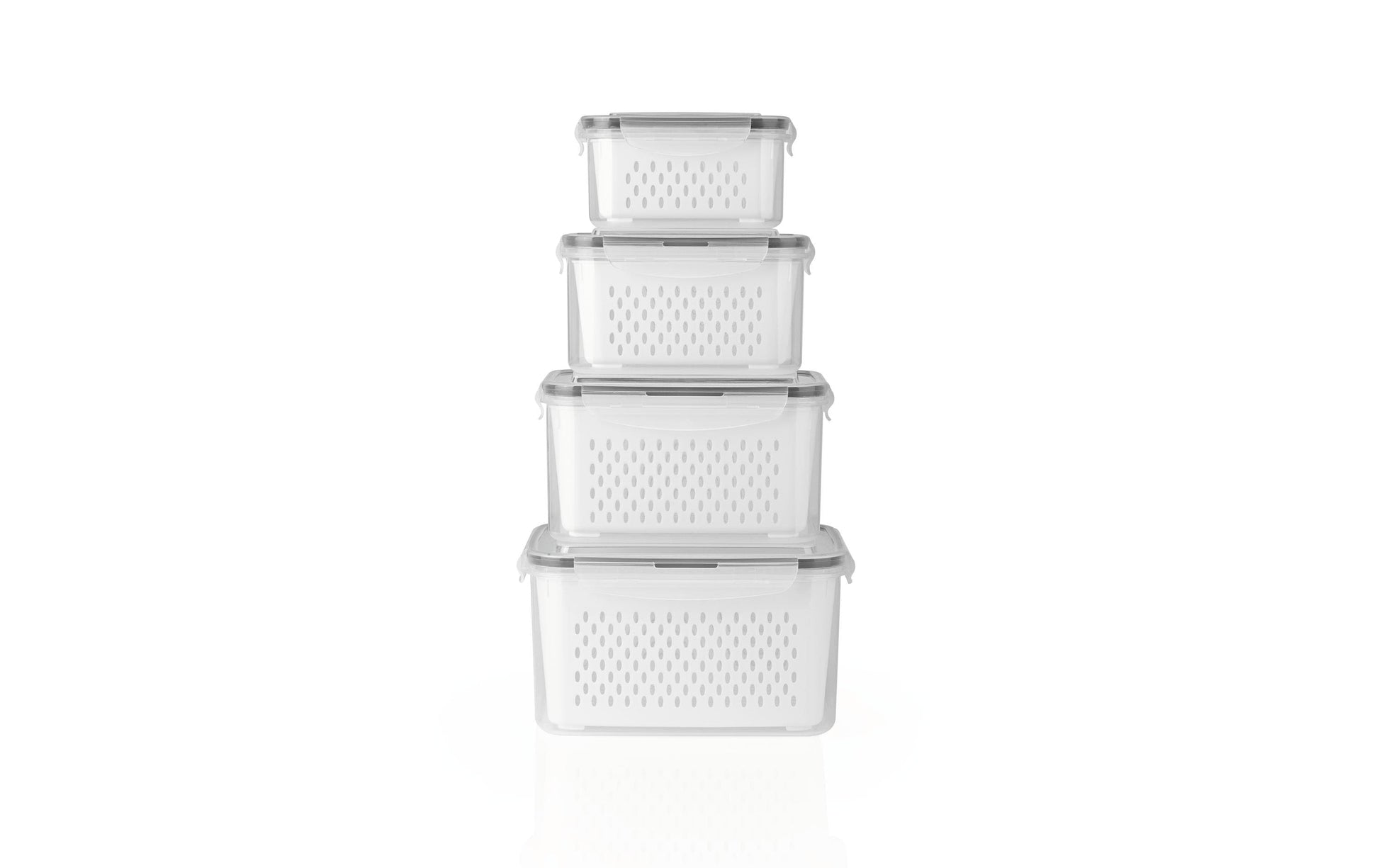 Gourmetmaxx Vorratsdose 4 l, 21 × 25 × 14,5 cm, Polypropylen (PP)/Silikon, 12-teilig (4 Dosen)