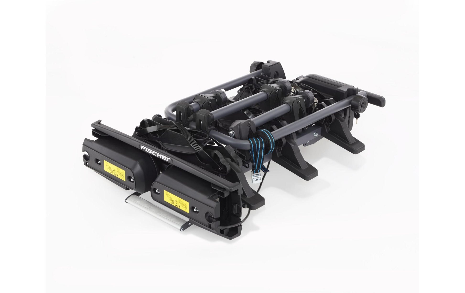 Fischer Sports Fischer ProlineEvo Fahrradträger – 3 Fahrräder – für Anhängerkupplung – Schwarz, Max. Tragkraft 60 kg, Zusammenklappbar