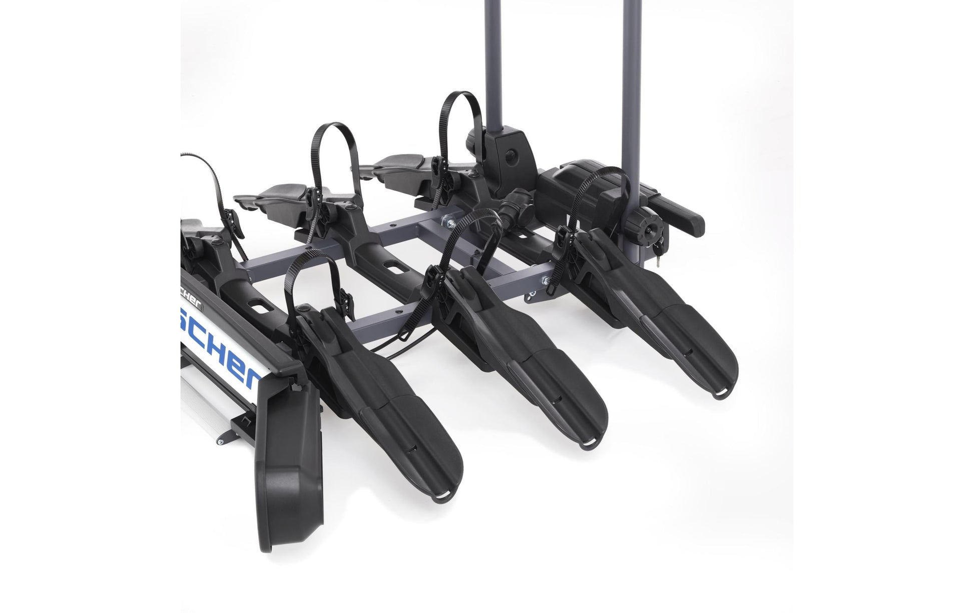 Fischer Sports Fischer ProlineEvo Fahrradträger – 3 Fahrräder – für Anhängerkupplung – Schwarz, Max. Tragkraft 60 kg, Zusammenklappbar
